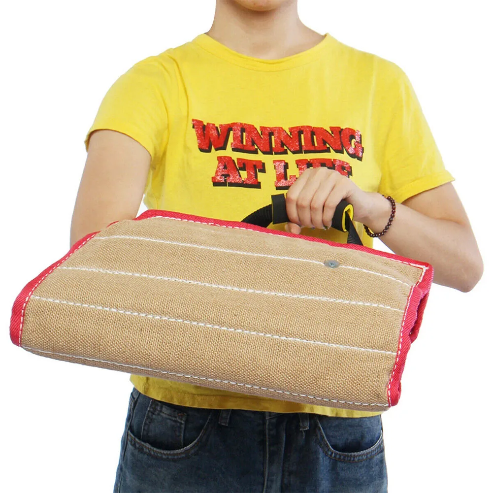 

Practical Stable Jute Young Dog Bite Sleeve Thickened Arm Protection Pet Durable Training Interactive Play With Handle Chewing