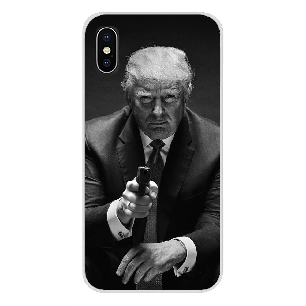 For Apple iPhone X XR XS MAX 4 4S 5 5S 5C SE 6 6S 7 8 Plus ipod touch Donald John Trump Accessories Phone Cases Covers | Мобильные