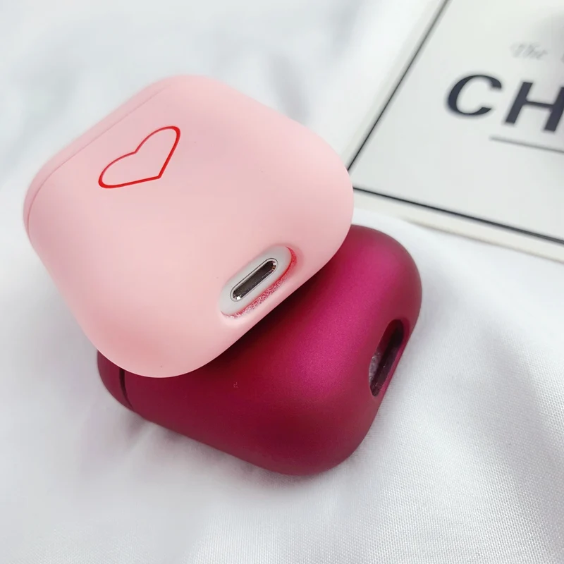 YBD Модный чехол с рисунком маленького сердца для AirPods Air pod Series 1 2 Жесткий Чехол для ПК чехол для Apple Airpods чехол Coque Funda