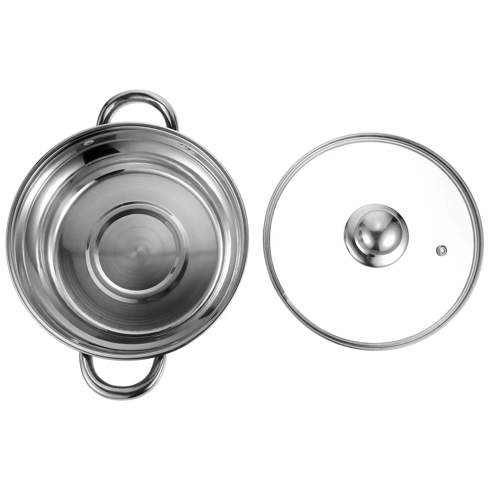 

1pc Thickened Non-magnetic Stainless Steel Steamer Single-layer Soup Pot