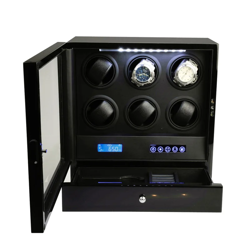 

Automatic Watch Display for 6 Watches with Remote Control Luxury Watch Winder