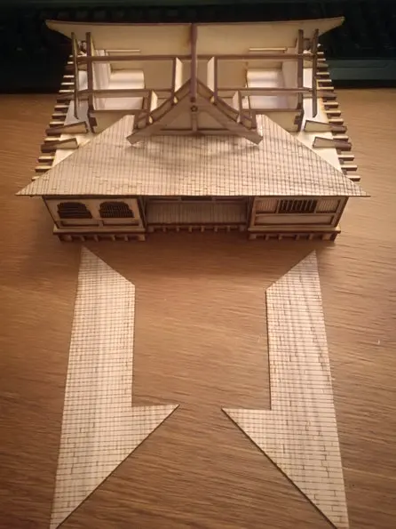 Настольные игры DIY кукольный домик миниатюрная деревянная сцена модель с 28 мм соотношение 1:56 для японских воюющих штатов Размер 22*18*12 см