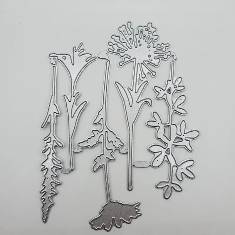 Рамка с цветами из листьев диких цветов металлическая штамповка для бумажные