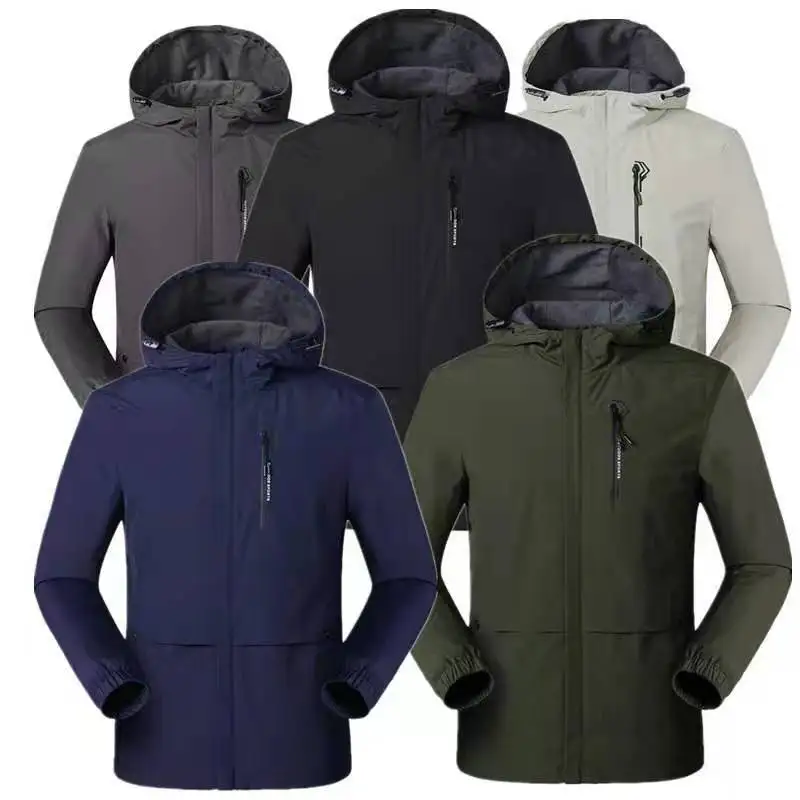 

Autumn New Men Jackets Coat Fashion Hoody Outdoor Travel Jacket Waterproof Windbreake Climbing Coats Zip Cardigan Mens Clothing