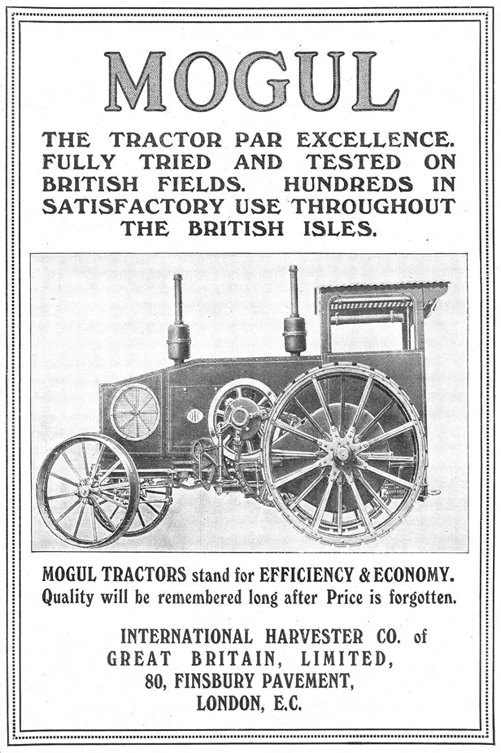 

Lplpol Mogul Tractor Advert Vintage Retro Style Metal Sign, Garage, shed, Workshop, 12" x 18"