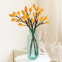 simulation plastic loquat fruit for luxury home decoration shopping mall window display fake flowers branches ornaments