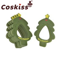 coskiss food grade silicone teether christmas tree diy accessories tiny rod teething toys bpa free eco friendly wholesale