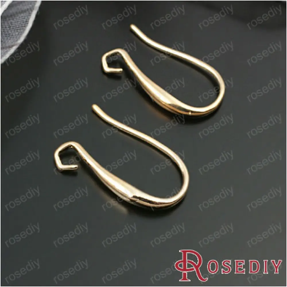Фурнитура для бижутерии медные крючки сережек шампанского золотого цвета 18 мм 10