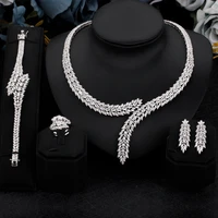 hot sale fashion women jewelry set for wedding cubic zirconia romantic bridal finger ring tassel earrings super quality gift
