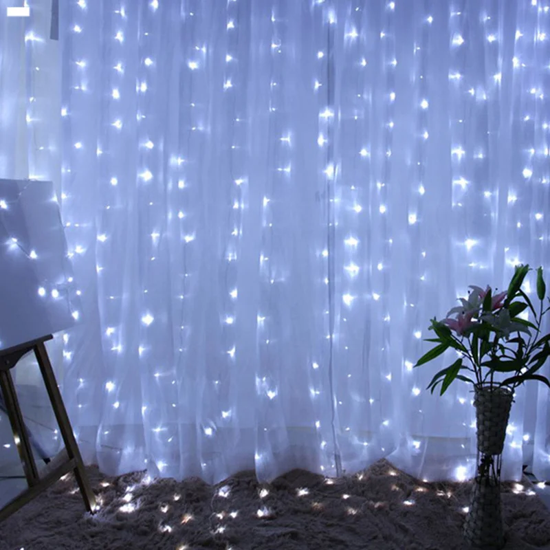 

LED String Lights Christmas Decoration Remote Control USB Wedding Garland Curtain 3M Lamp Holiday For Bedroom Bulb Outdoor Fairy
