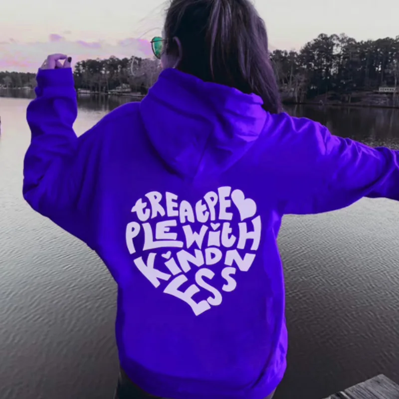 

Treat People with Kindness Hoodie Tpwk Sweatshirt Aestheticplus Size Hoodies Oversized Women Clothing Goth Pullovers XL