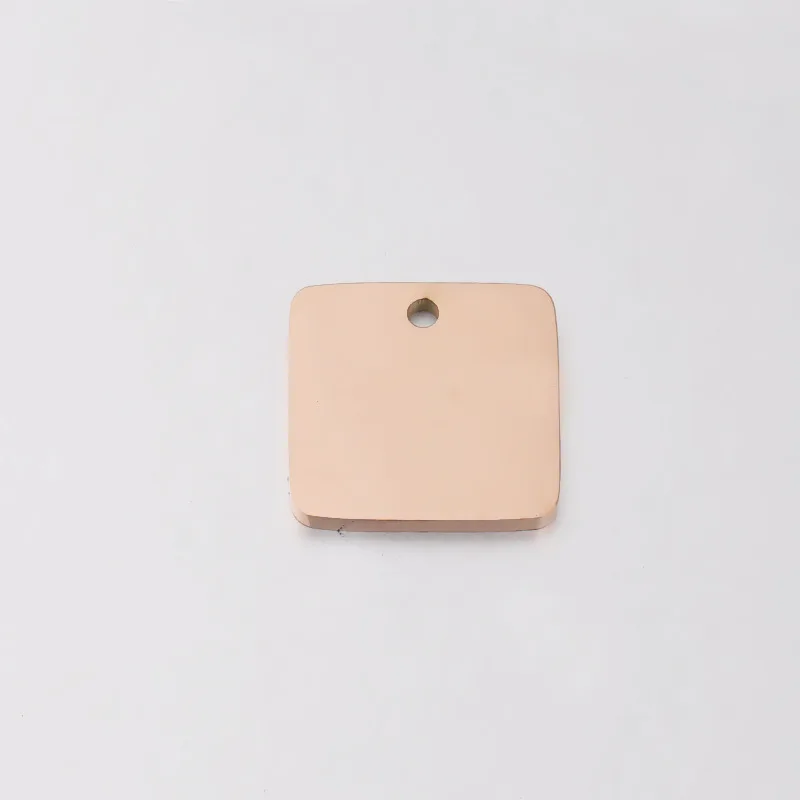 5 шт./лот из нержавеющей стали цвета розового золота квадратная Геометрическая