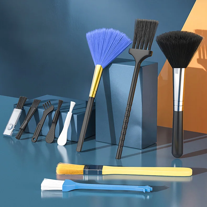 

10 pcs Kit Portable Brush Laptop cellphone shaver Anti-static Dusting Cleaning For Computer Keyboard Small Space Cleaner car