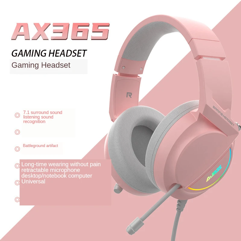 

2020 New Head-mounted Gaming Headset Heavy Bass 7.1 Listening Position Full Cover Cable Computer TV Music Headset