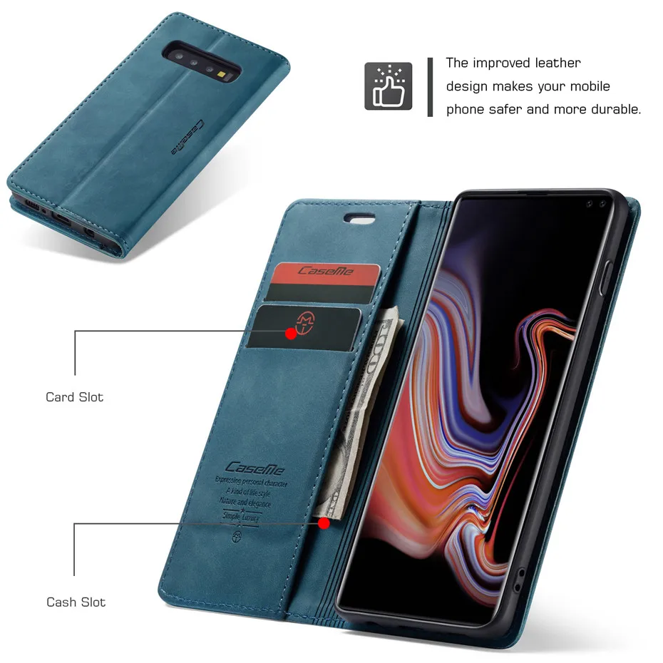 Роскошный стильный чехол для телефона samsung S8 S9 S10 Plus S10E чехол с отделением для Карт Подставка для samsung A50 A70 M10 M20 чехол