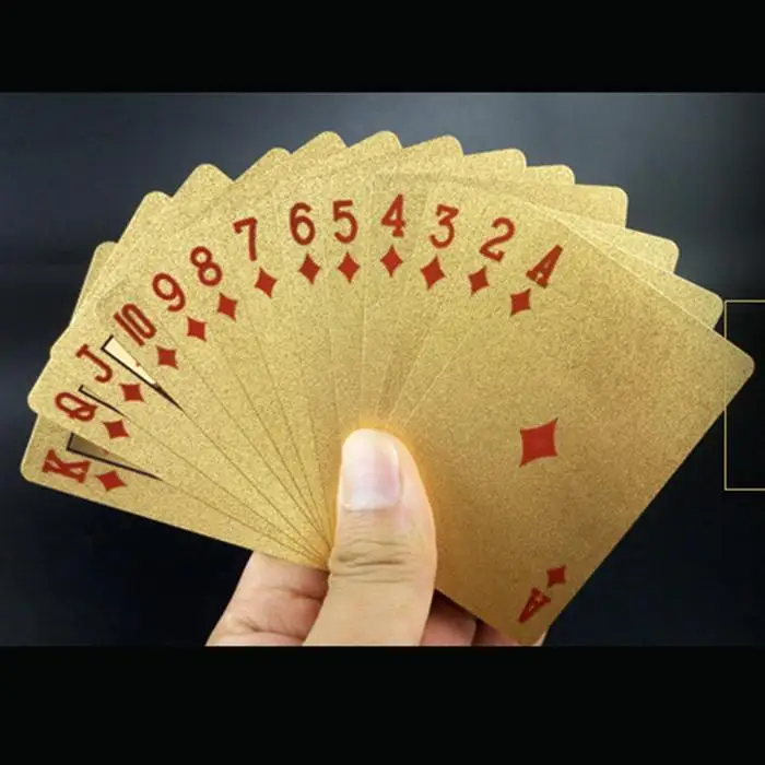 Новые игральные карты Золотая фольга покерные карты колода карт