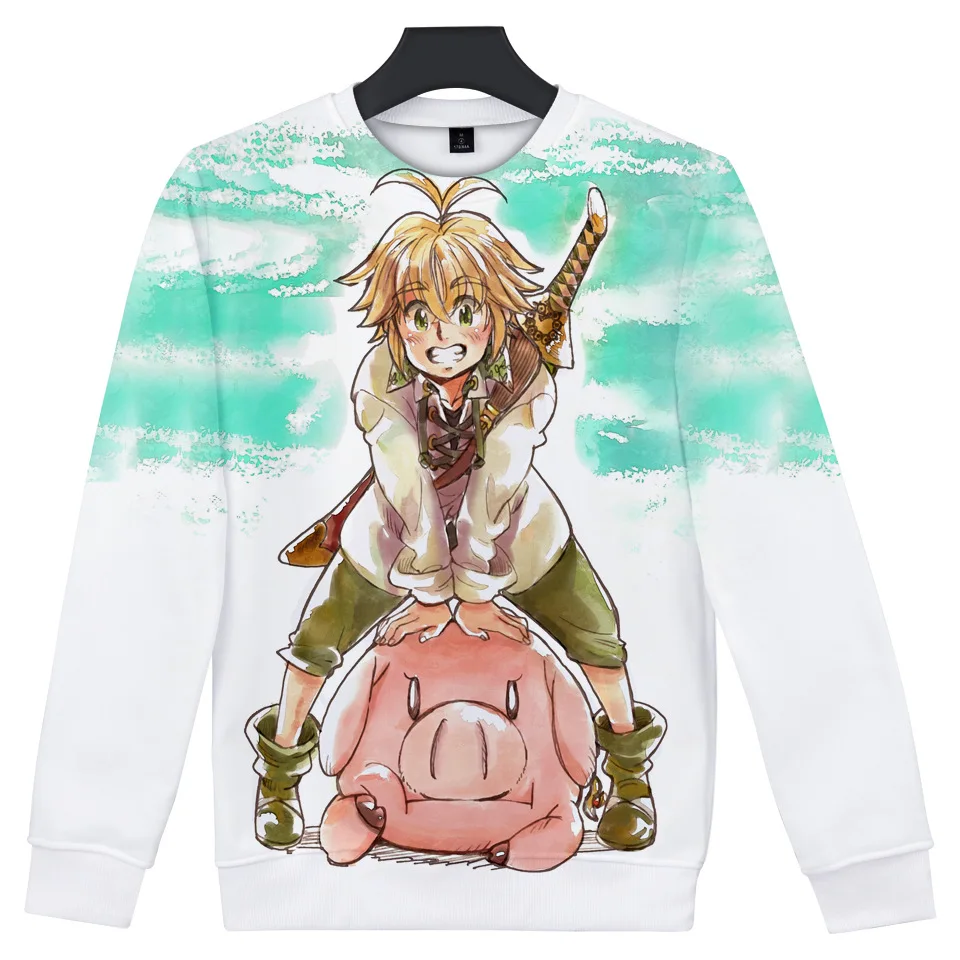 Толстовка Meliodas с круглым вырезом для мужчин и женщин пальто Nanatsu No Taizai самая