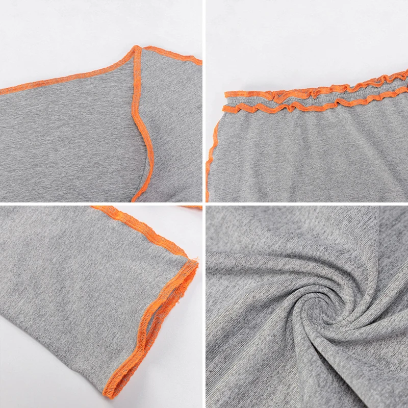 

Gtpdpllt Sexy party Two pieces Sets Women V Neck Chest lace-up 2 Piece Outfits Long Sleeve Bandage Crop Top And Skirt Set