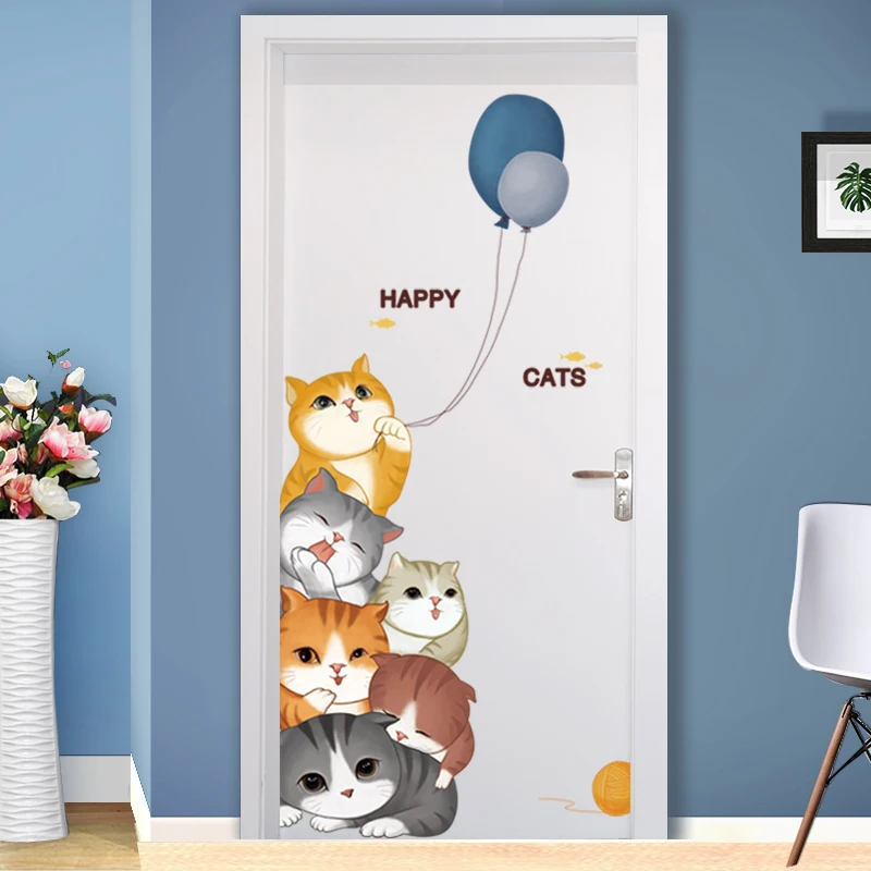 [SHIJUEHEZI] Мультяшные Животные наклейки на стену DIY детские настенные для детских