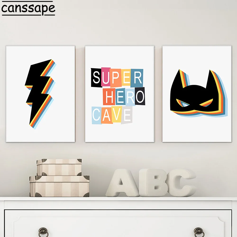 Супер герой плакат геймера холст картины для мальчиков Детская Wall Art принты