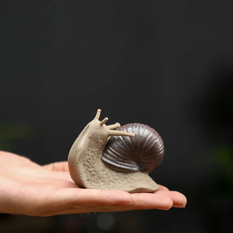 Креативные милые маленькие чайные питомцы улитка керамическое украшение для