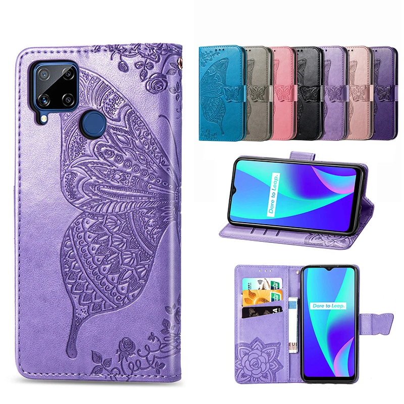 

Luxury Embossed Leather Case For OPPO Realme C21 C17 C15 C12 C11 V15 V13 V11 V5 V3 8 7 7i 6 5 3 X X7 Pro Q3i Q3 GT Pro Cases