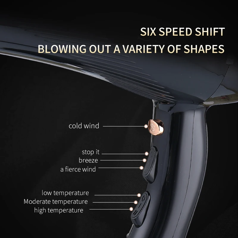Профессиональный фен для волос 3000 Вт горячего воздуха с двумя насадками