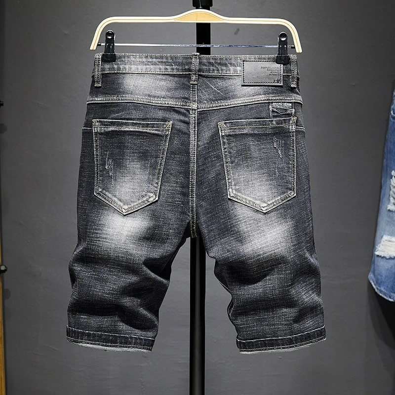 

Wimilous In the summer of the new men's denim 5 minutes of pants students man hole grinding white shorts
