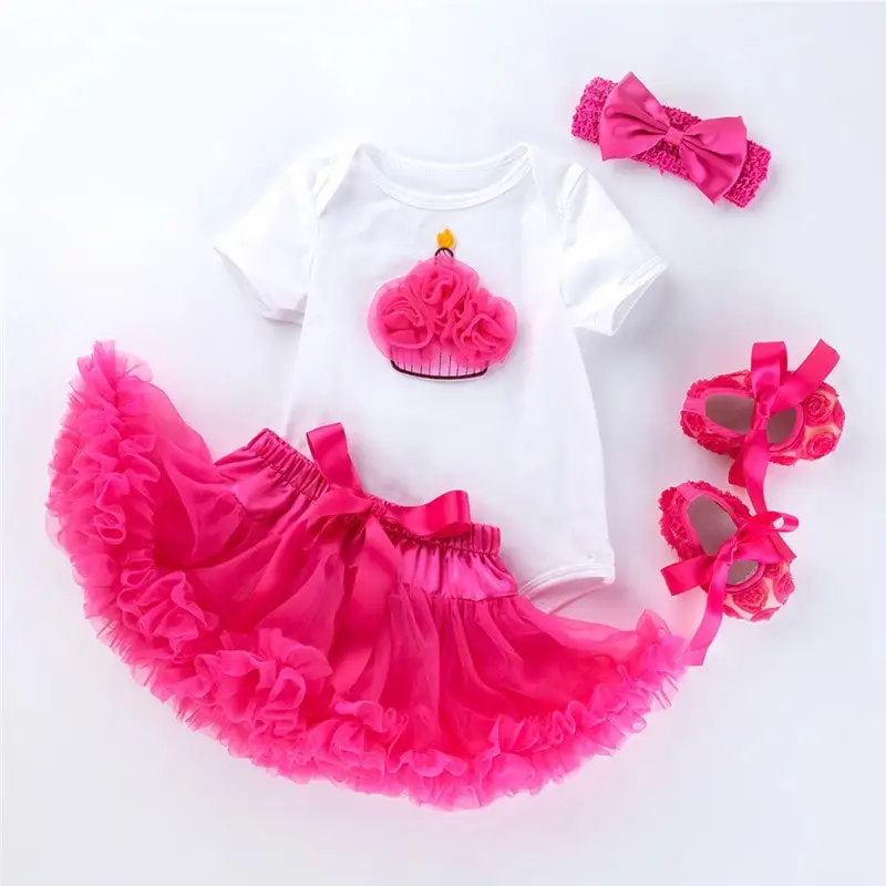 

Baby Girls Toddler Tutu Dress Short Sleeve Princess Infant Tulle Kids 2nd Second Birthday Party Dress Outfits