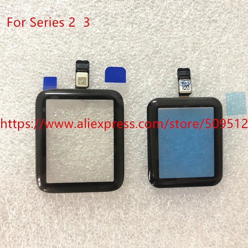1 шт. 38 мм 42 мм Сенсорный экран дигитайзер для Apple Watch Series 2 3 4 S2 S3 lcd Переднее стекло Сенсорная панель Крышка с гибким кабелем
