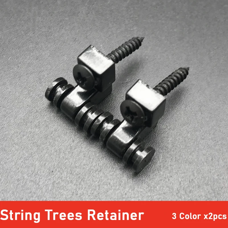 2pcs elektrische gitarre roller string bäume retainer montage baum führer silber schwarz gold 3 farbe gitarre zubehör free global shipp