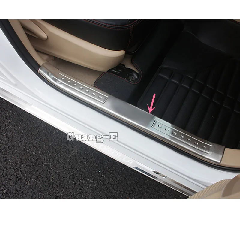 

4 шт., накладки на порог для Toyota Corolla Altis 2014 2015 2016