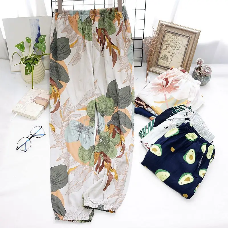 Хлопковые брюки тонкие свободные дышащие женские длинные с защитой от комаров