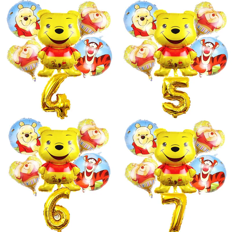 6 шт./компл. Disney с Винни пухом для м/ф Пуха и мультяшную тему шары Детские День