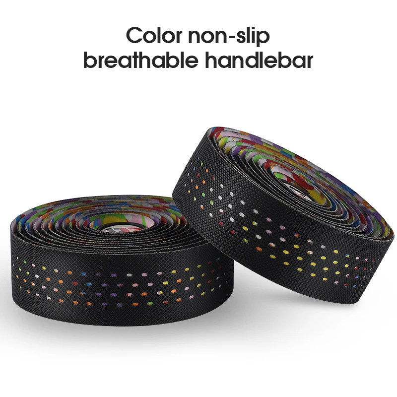 

6 Color Road Bike Handlebar Tape Racing Bike Handle Bar Tape Strap Non-Slip Bicycle Accessories Reflective Guidoline With Plug