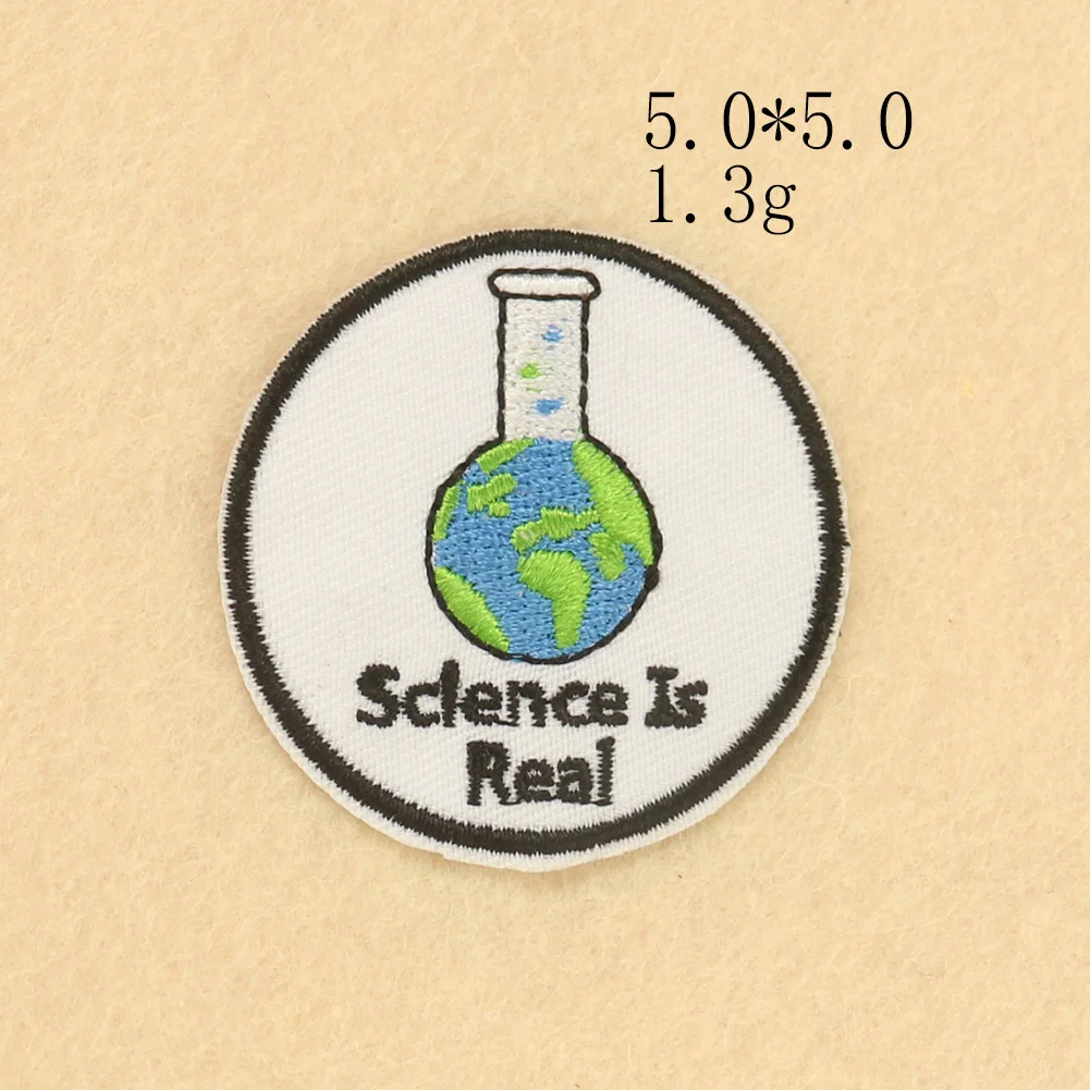 2PCS Science Fun Patch Chemistry Experiment Clothes Stickers Embroidery Applique Scientist Fabric Badge Iron on Patches | Дом и сад
