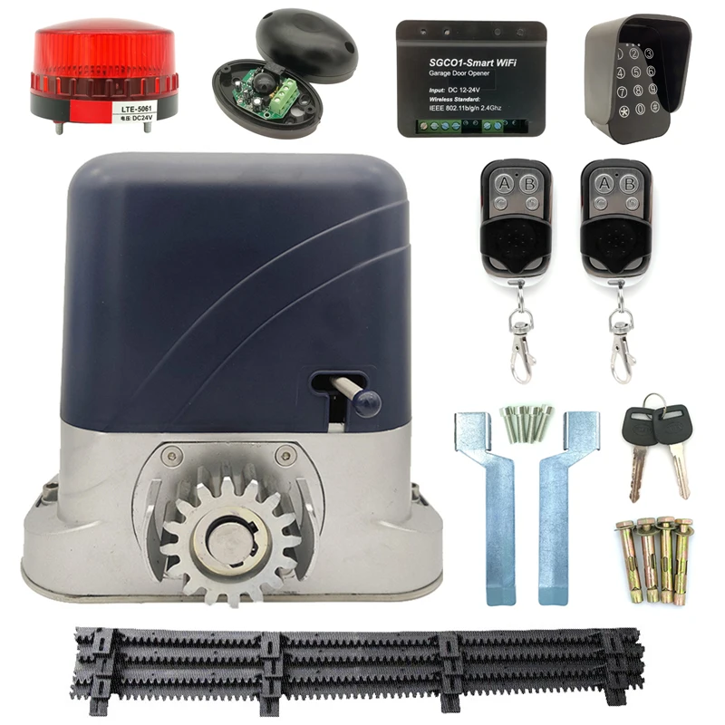 Электрический привод для открывания раздвижных дверей с нейлоновыми стойками 4 м