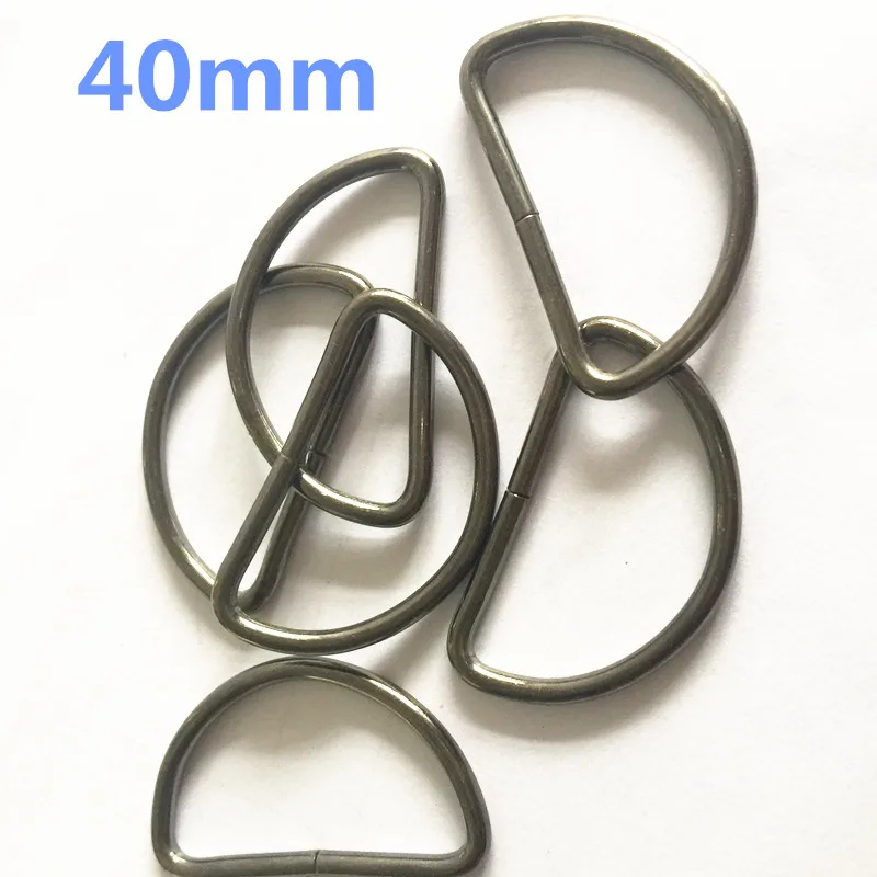 5 шт. 40 мм несварные d образные кольца пистолет черные металлические Ремни