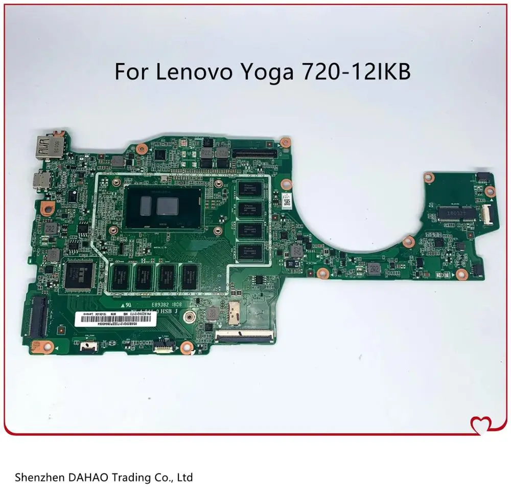 

FRU:5B20Q12172 For Lenovo Yoga 720-12IKB Laptop Motherboard With I5-7200U CPU 8GB RAM 100% Fully Tested