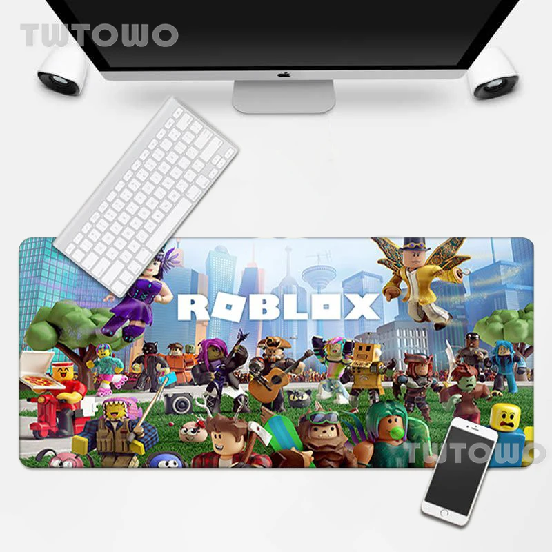 

Roblox Gamer Gaming Large Size Mouse Pad Cartoon Natural Rubber Art Gamer Lovely Anti-slip Carpet Office Decoration Mouse Mat