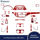 Автомобильные декоративные аксессуары для интерьера красные наклейки из углеродного волокна для Honda Odyssey 2005-2010 полный набор различных частей