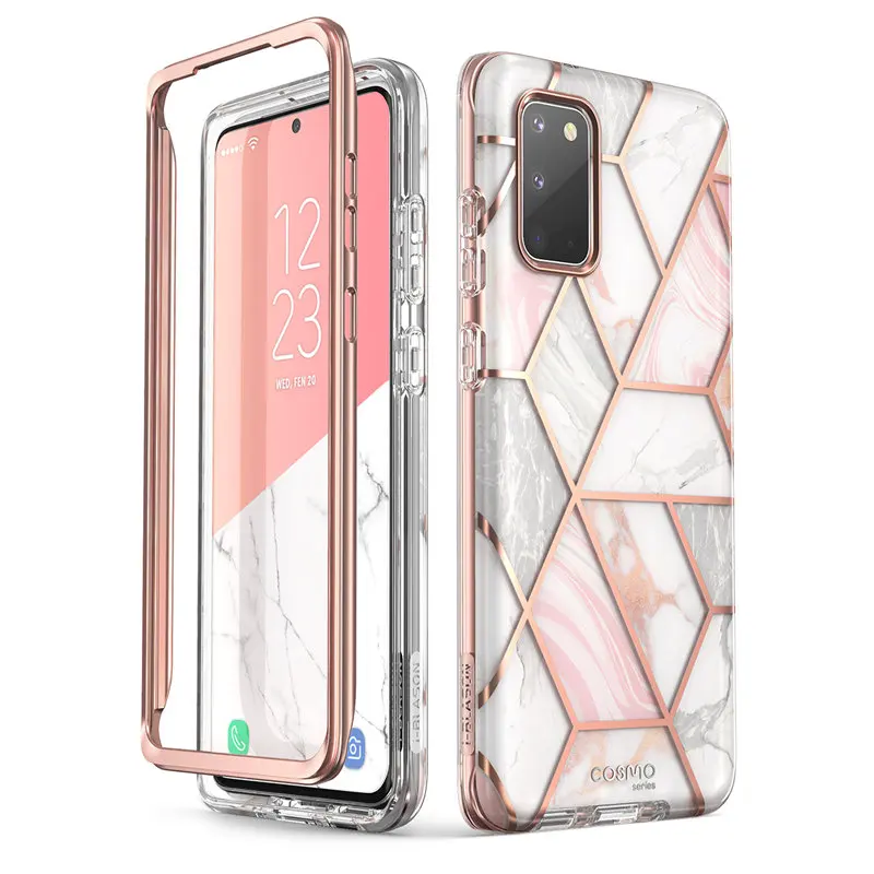 

For Samsung Galaxy S20 Case / S20 5G Case i-Blason Cosmo Full-Body Glitter Marble Bumper Cover WITHOUT Built-in Screen Protector