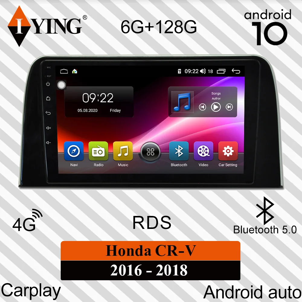 IYING Android Авто Carplay для Honda CR V 2016 2018 автомобильное радио мультимедийный видеоплеер