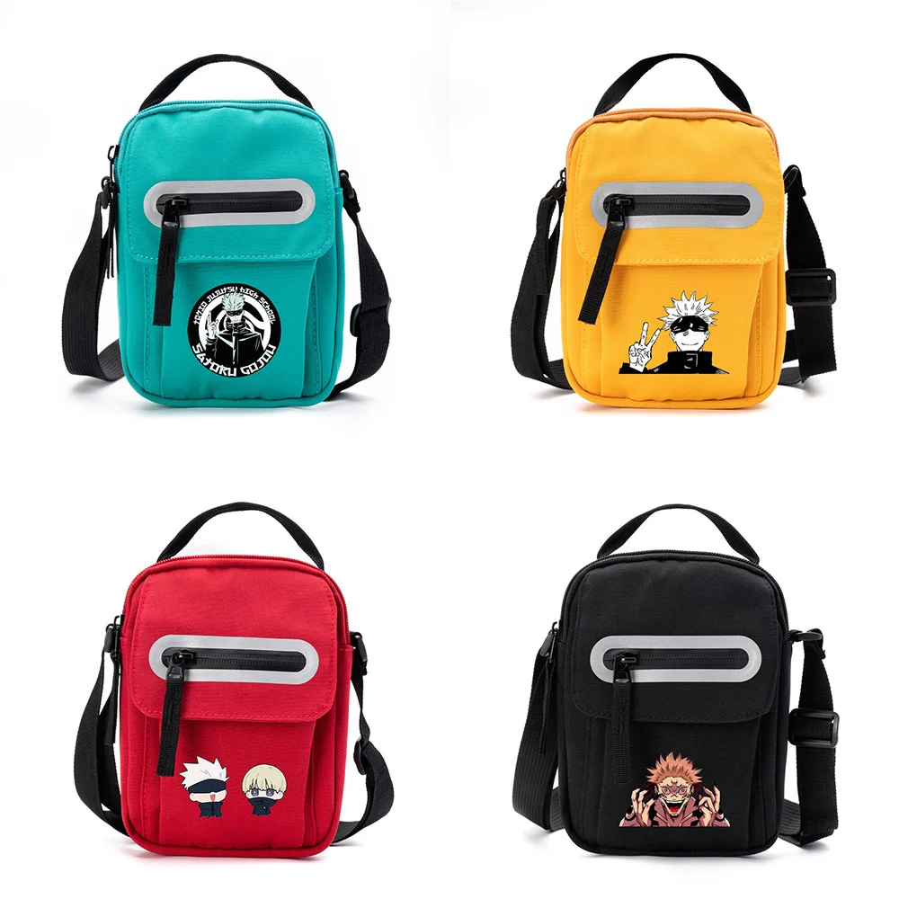 

Pikurb Anime Jujutsu Kaisen Nylon Shoulder Bag Children Casual Messenger Sling Bags Kids Gifts