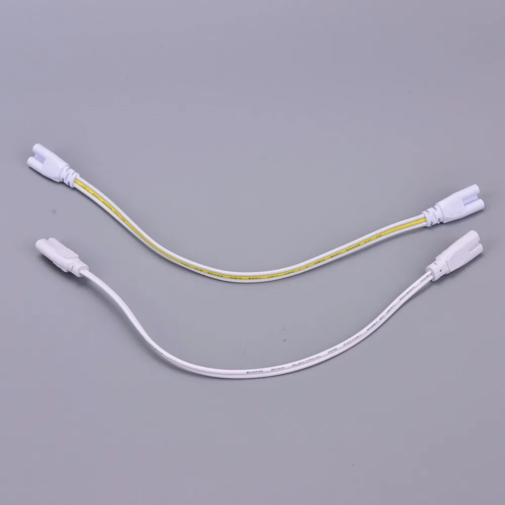 1Pcs 2 pin or 3 Double-end Cable Wire LED Tube Connector 30cm Two-phase Three-phase T4 T5 T8 Led Lamp Lighting Connecting - купить по