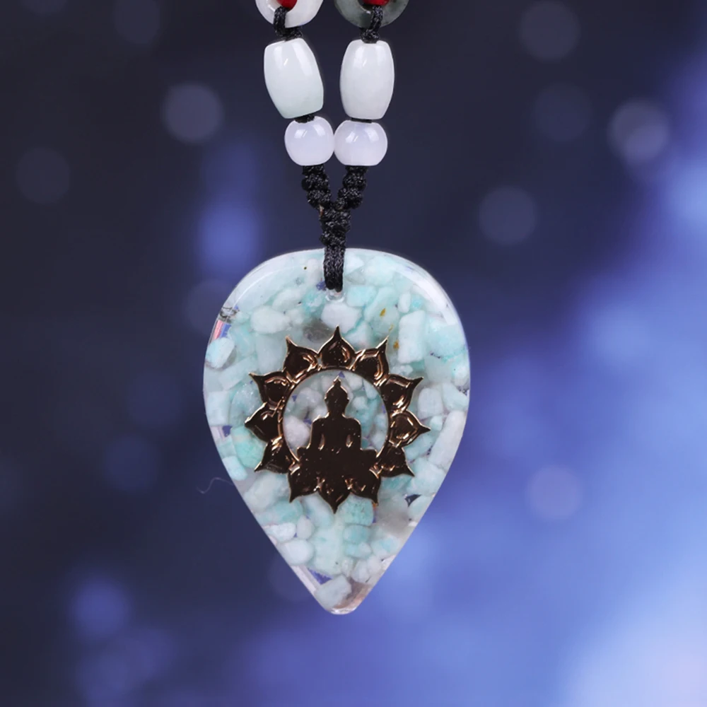 Ожерелье с подвеской Orgonite Energy Amazonite ожерелье рейки гламур ювелирные изделия для