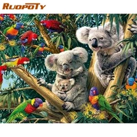 ruopoty diy painting by numbers animals handpainted oil painting drawing on canvas unique gift home decoration 40x50cm