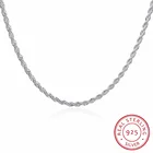 Цепочка-ожерелье Мужская, витая, 3 мм, 16 дюймов, 18 дюймов, 20 дюймов, 22 дюйма, 24 дюйма, из серебра 925 пробы