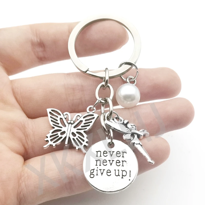 Новая Милая бабочка эльф брелок жемчужный кулон никогда не сдается женская сумка
