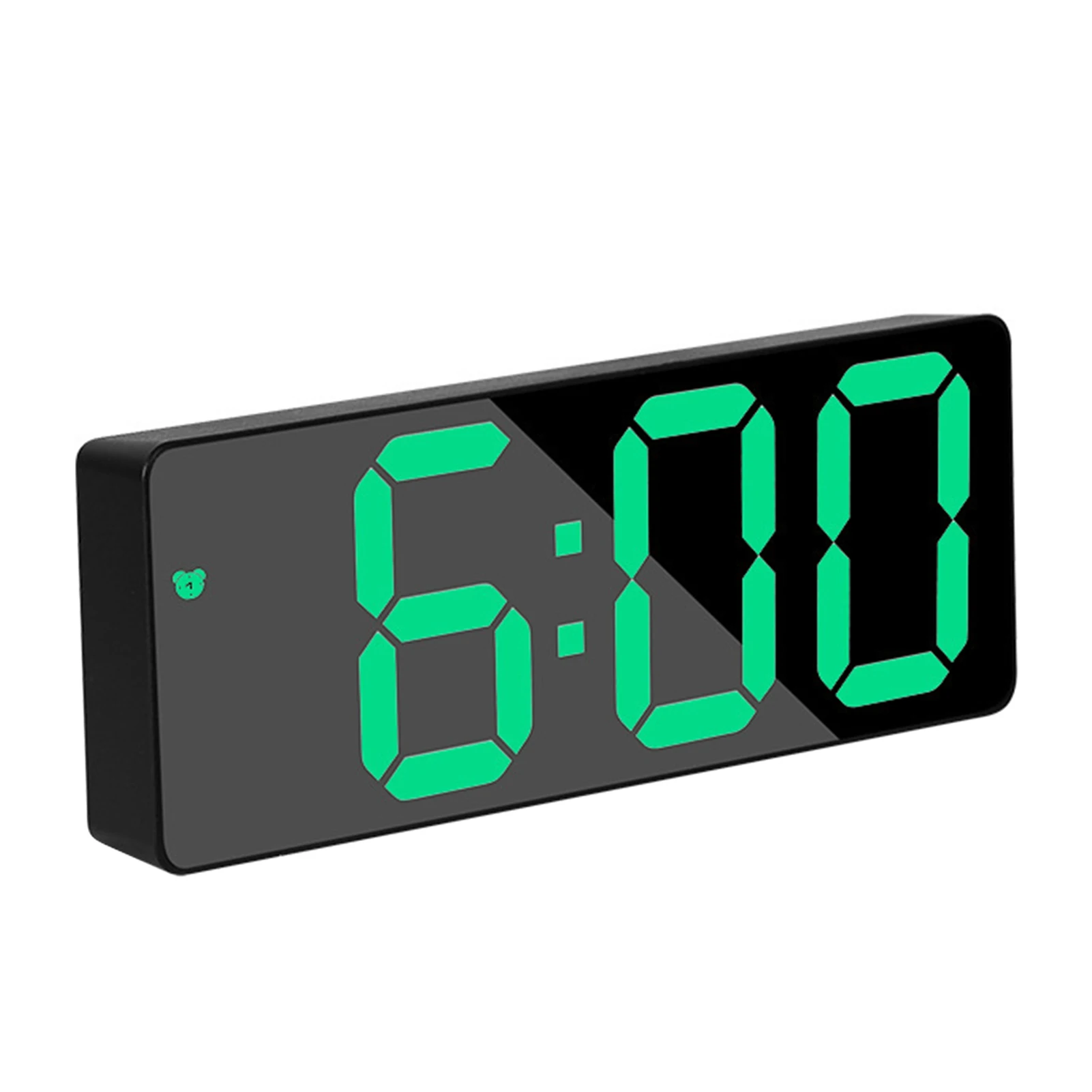 

Snooze Time Silent Multifunctional Alarm Clock Temperature Display ABS Bedside Voice Control Gifts LED Digital Electronic